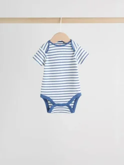 Next Bright Stripe Short Sleeve Baby Bodysuits 5 Pack^BOY Multipacks|Bodysuits & Vests
