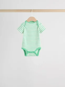 Next Bright Stripe Short Sleeve Baby Bodysuits 5 Pack^BOY Multipacks|Bodysuits & Vests