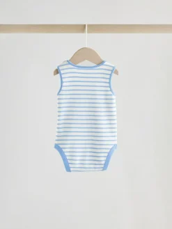 Hot Next Bright Stripe Vest Baby Bodysuits 5 Pack