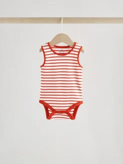 Hot Next Bright Stripe Vest Baby Bodysuits 5 Pack