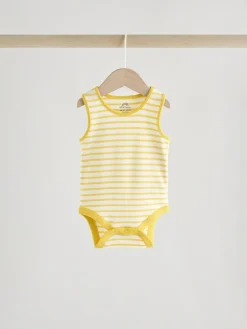 Hot Next Bright Stripe Vest Baby Bodysuits 5 Pack