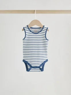 Hot Next Bright Stripe Vest Baby Bodysuits 5 Pack