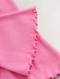 Next Bright Sugar Pink Rib Flare Leggings (3mths-7yrs)^ Pants & Leggings