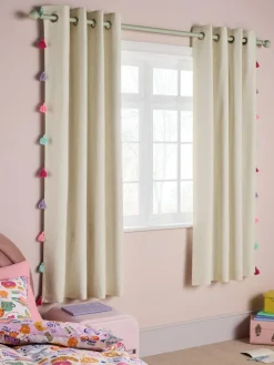 Online Next Bright Tassel Eyelet Blackout Curtains