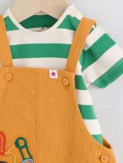 Next Baby Woven Dungaree and Bodysuit Set (0mths-2yrs)^BOY Dungarees