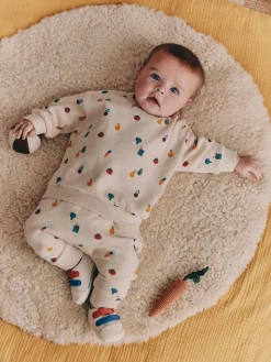 Discount Next Sweat Top and Joggers Baby Set (0mths-2yrs) (0mths-2yrs) Bright Veg Print