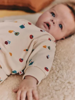 Discount Next Sweat Top and Joggers Baby Set (0mths-2yrs) (0mths-2yrs) Bright Veg Print