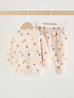 Discount Next Sweat Top and Joggers Baby Set (0mths-2yrs) (0mths-2yrs) Bright Veg Print
