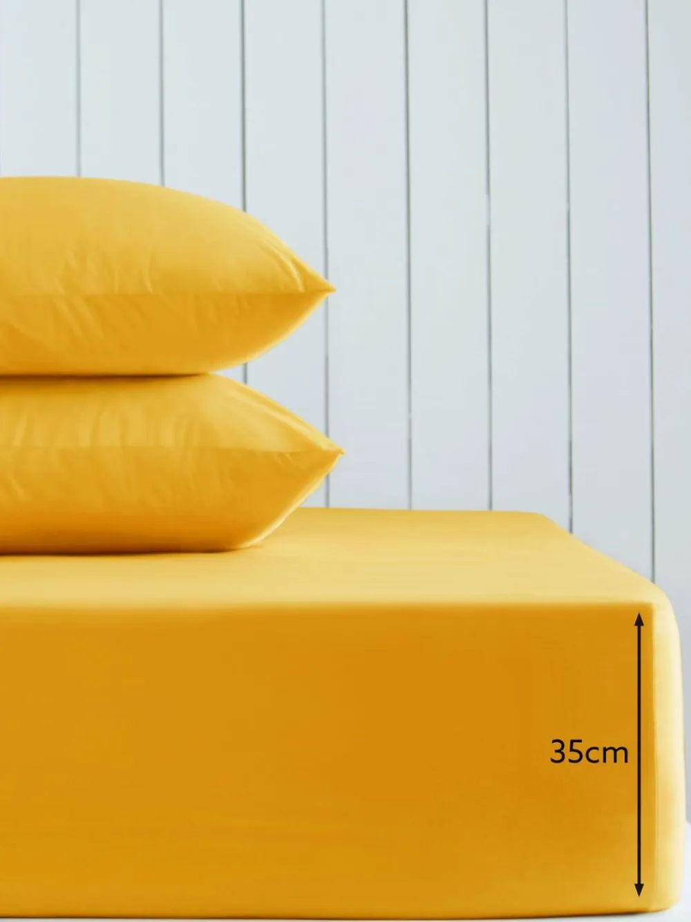 Next Bright Yellow Cotton Rich Deep Fitted Bed Sheet^ Bedsheets & Pillow Cases