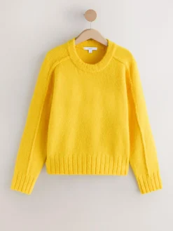 Sale Next Crew Neck Jumper With Wool Bright Yellow