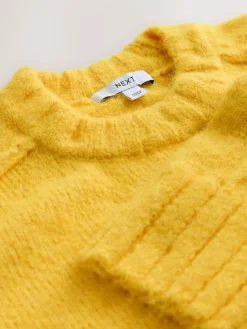 Sale Next Crew Neck Jumper With Wool Bright Yellow