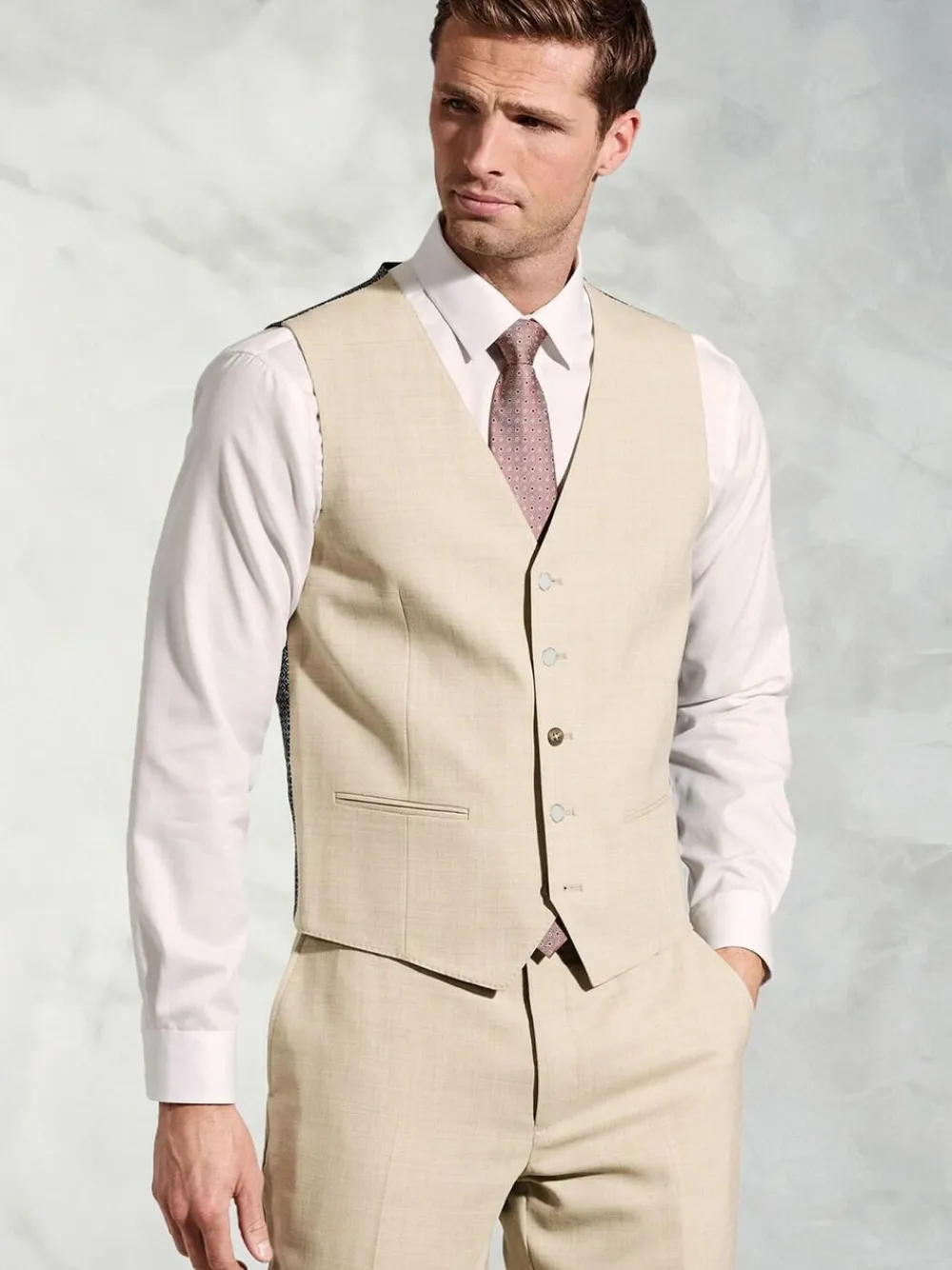 Brook Taverner Linen Blend Mixer Suit Waistcoat^ Vests