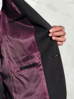 New Brook Taverner Plain Suit Jacket Black Dark