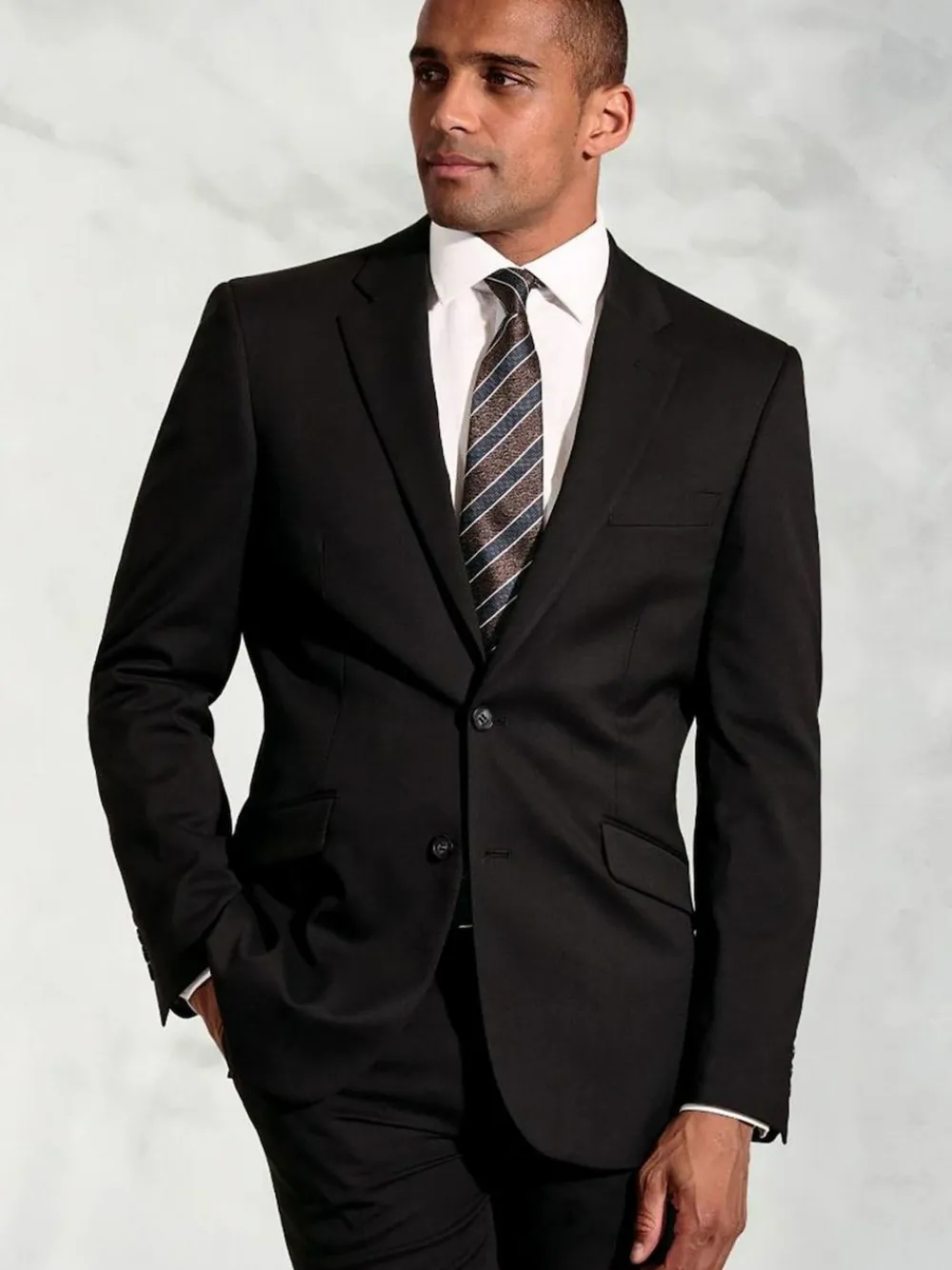 Brook Taverner Plain Suit Jacket Black