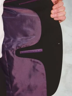 Brook Taverner Tailored Fit Wool Mix Washable Suit Jacket^ Black Suits