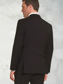 Brook Taverner Tailored Fit Wool Mix Washable Suit Jacket^ Black Suits