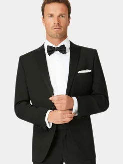 Clearance Brook Taverner Black Wool Blend Dinner Suit Jacket