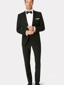 Clearance Brook Taverner Black Wool Blend Dinner Suit Jacket