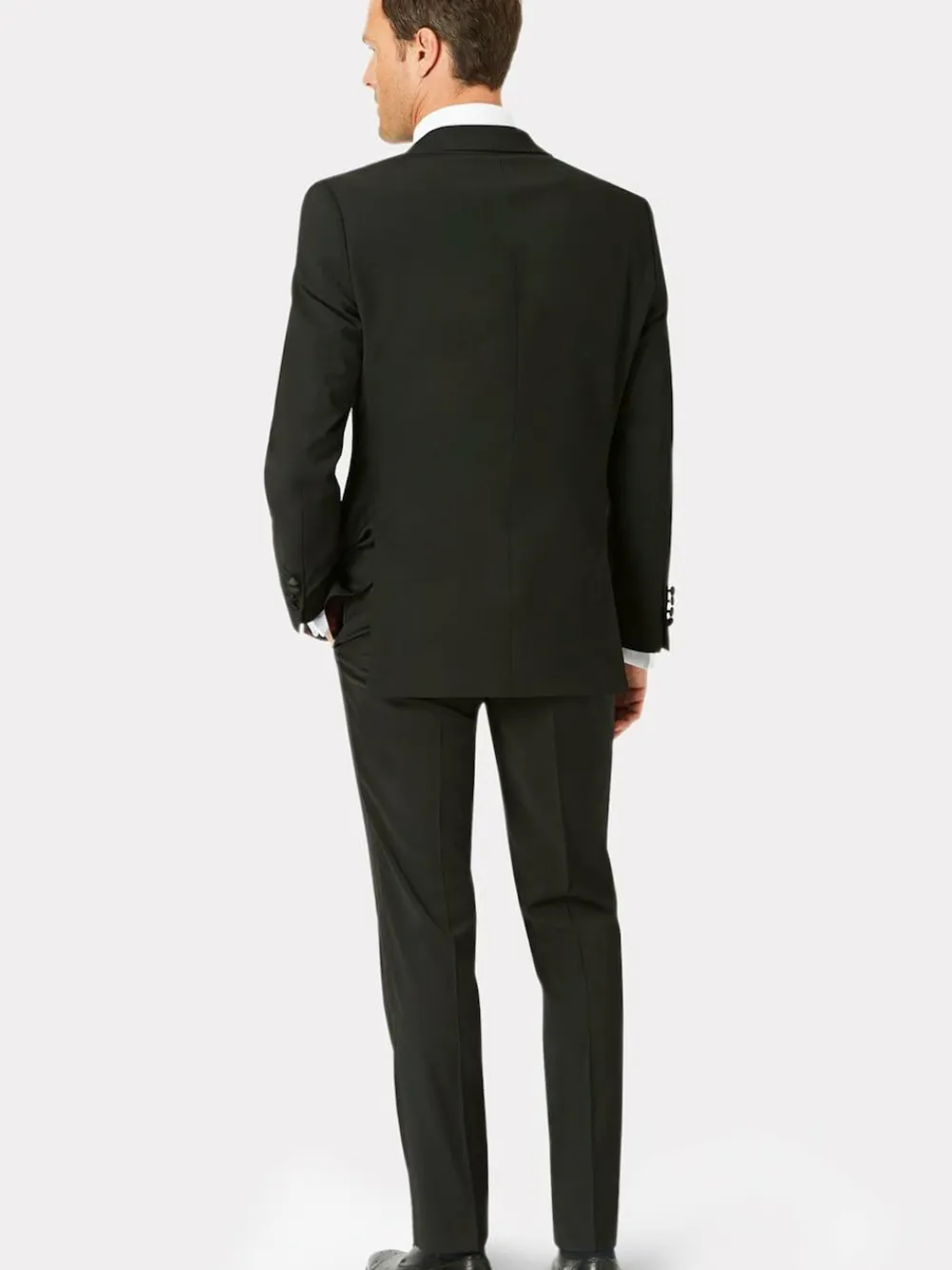 Clearance Brook Taverner Black Wool Blend Dinner Suit Jacket