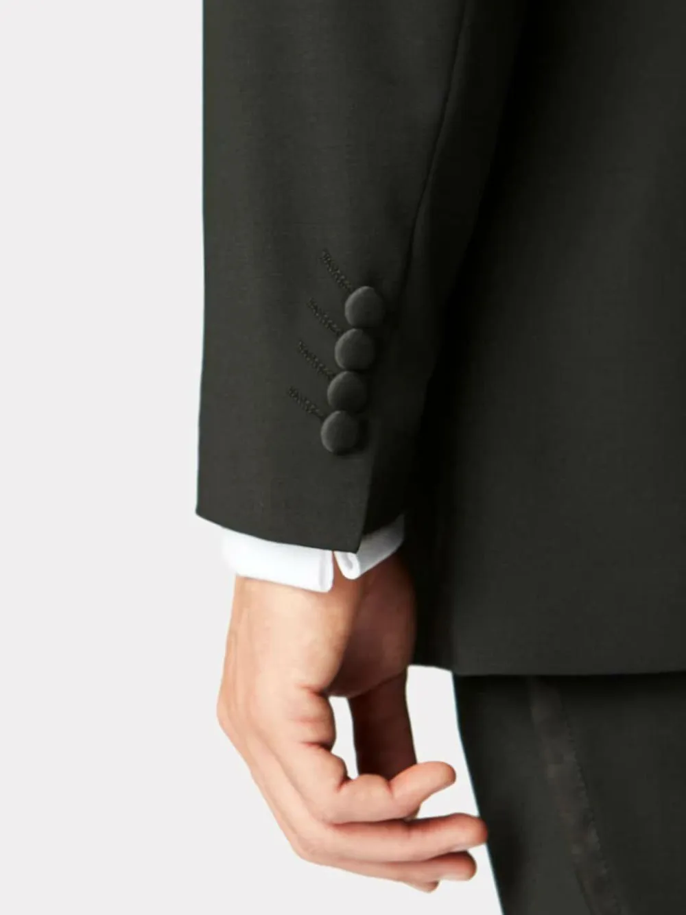 Clearance Brook Taverner Black Wool Blend Dinner Suit Jacket