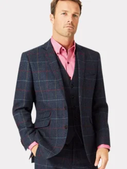 Brook Taverner Check Wool Suit Jacket^ Blue Suits|Suits & Tuxedos