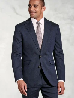 Brook Taverner Blue Linen Blend Mixer Suit Jacket^ Suits & Tuxedos|Blue Suits
