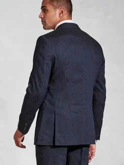 Brook Taverner Blue Linen Blend Mixer Suit Jacket^ Suits & Tuxedos|Blue Suits
