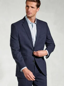 Online Brook Taverner Linen Blend Mixer Suit Jacket Blue