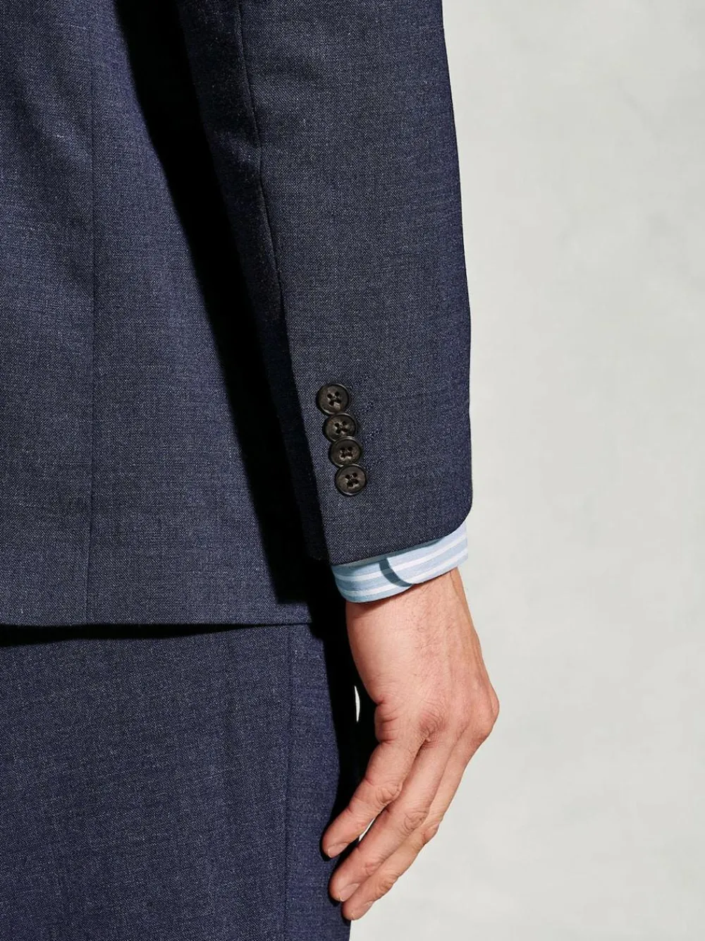 Online Brook Taverner Linen Blend Mixer Suit Jacket Blue