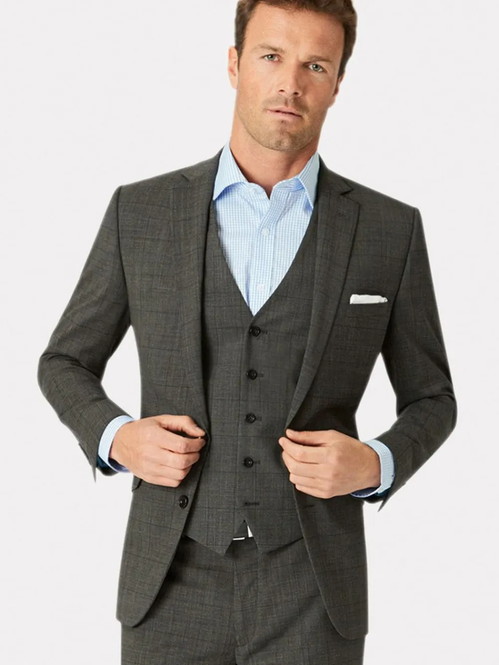 Brook Taverner Cassino Slim Fit Jacket Grey