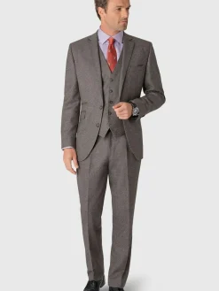 Clearance Brook Taverner Donegal Wool Suit Jacket Grey