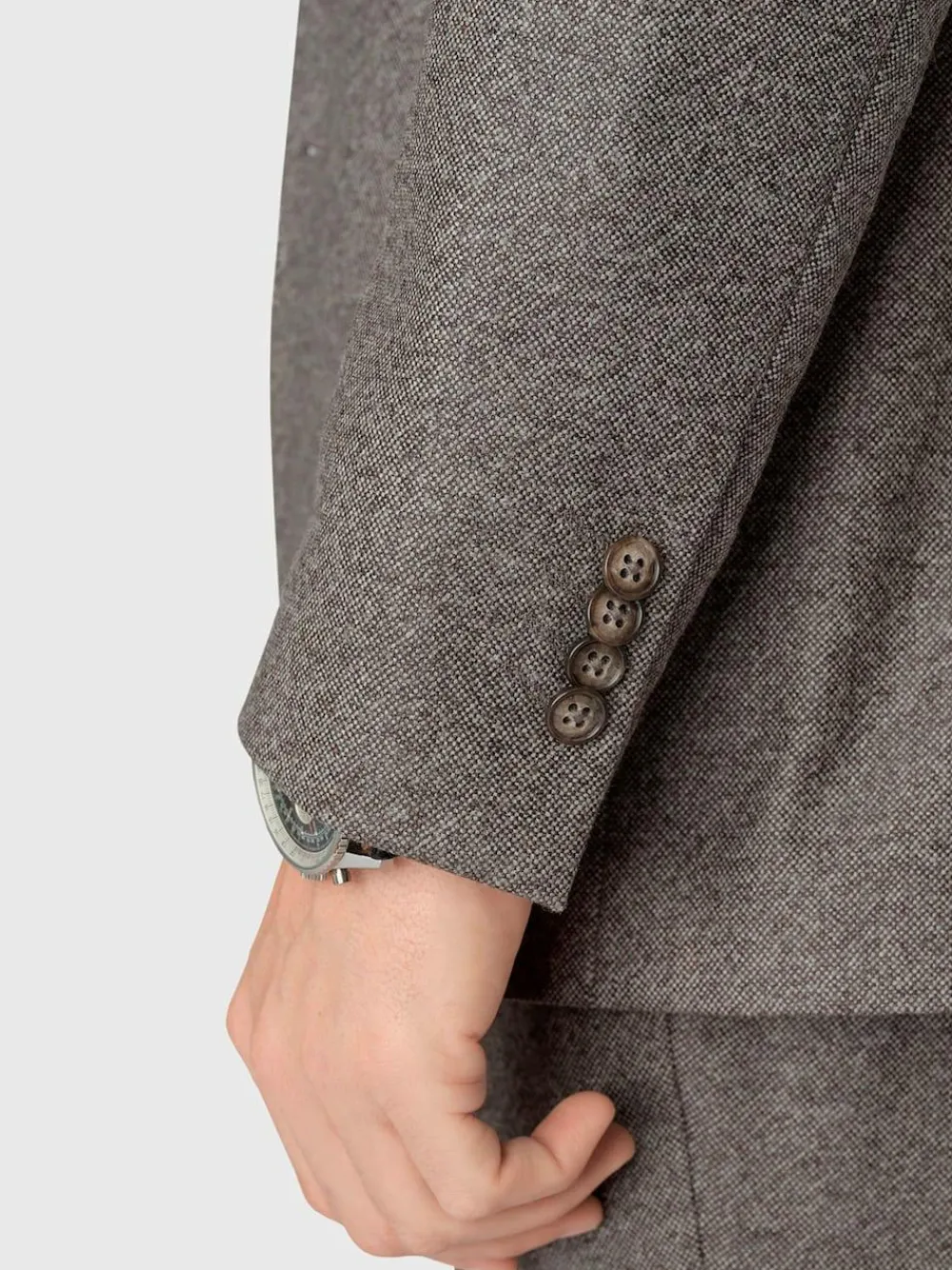 Clearance Brook Taverner Donegal Wool Suit Jacket Grey