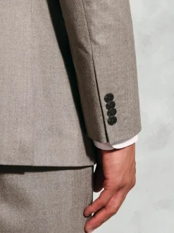 Best Brook Taverner Natural Italian Flannel Suit Jacket