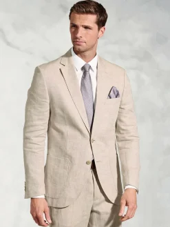 Discount Brook Taverner Pure Linen Jacket Natural