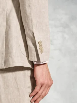 Discount Brook Taverner Pure Linen Jacket Natural