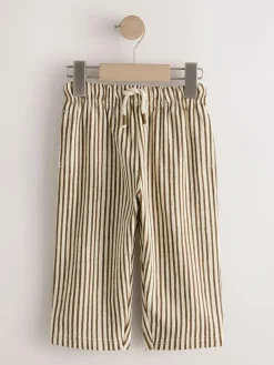 Next Brown & Ecru Stripe Lightweight Joggers (3mths-7yrs)^BOY Pants & Leggings|Jeans & Joggers