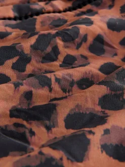 Clearance Next High Neck Tummy Control Shaping Swimsuit Brown Animal