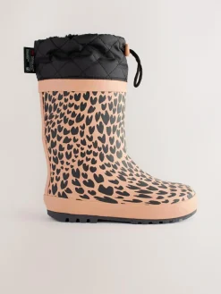 Outlet Next Cuff Wellies Brown Animal Print