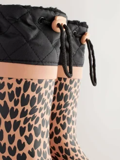 Outlet Next Cuff Wellies Brown Animal Print