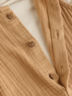 Online Next Baby Dungarees and Bodysuit Set (0mths-2yrs) Brown