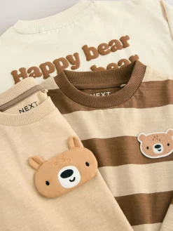 Next Long Sleeve Appliqué T-Shirts 3 Pack (3mths-7yrs)^BOY Tops|T-Shirts