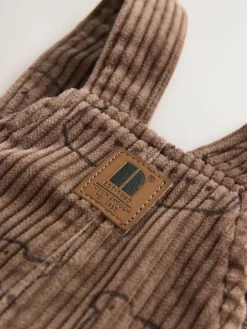 Best Next Corduroy Dungarees (3mths-7yrs) Brown Bear Print