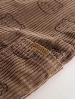 Best Next Corduroy Dungarees (3mths-7yrs) Brown Bear Print