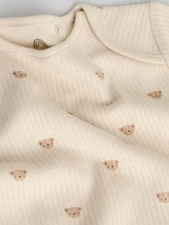 Clearance Next Brown Bear Short Sleeve Baby Bodysuits 5 Pack