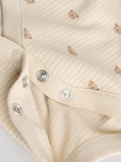 Clearance Next Brown Bear Short Sleeve Baby Bodysuits 5 Pack