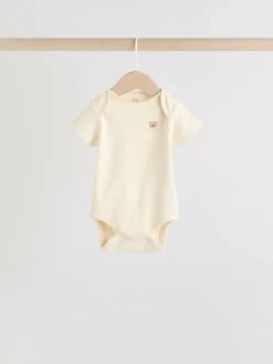 Clearance Next Brown Bear Short Sleeve Baby Bodysuits 5 Pack