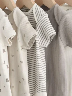 Clearance Next Brown Bear Short Sleeve Baby Bodysuits 5 Pack