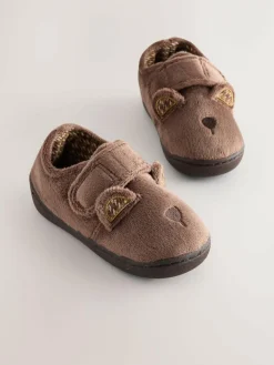 Next Brown Bear Warm Lined Cupsole Slippers^BOY Nightwear