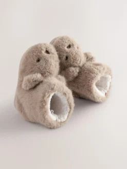Next Brown Bear Warm Lined Slipper Boots^BOY Nightwear