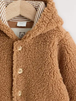 Next Brown Borg Hooded Baby Pramsuit^BOY Coats, Jackets & Pramsuits|Coats, Jackets & Pramsuits